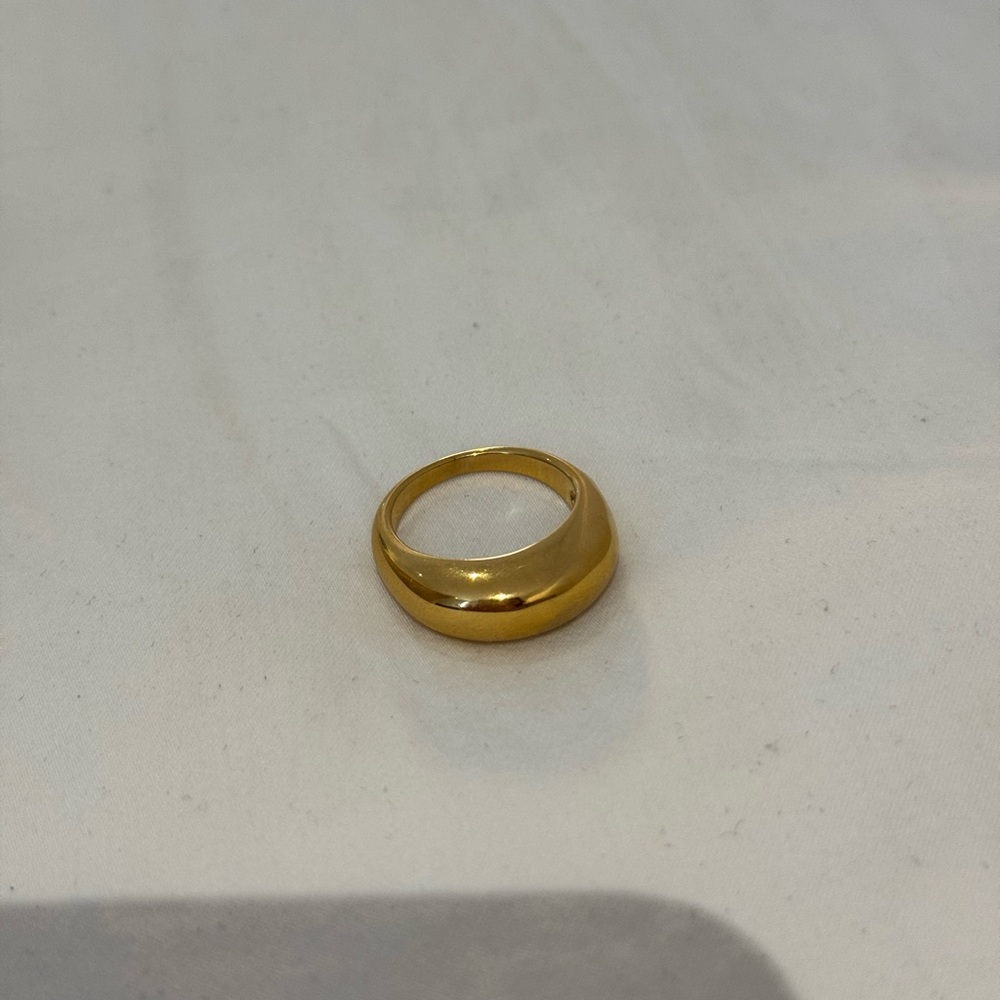 Thick Gold Half moon Ring costume jewelry